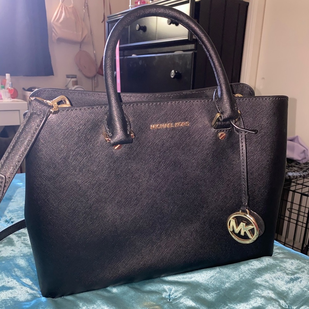 Michael Kors Black Savannah Satchel
